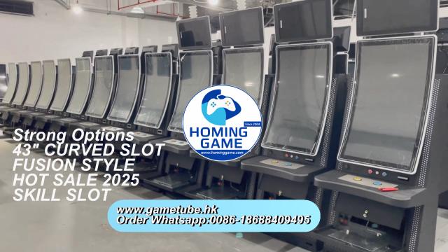2025 Hot Sale 43” Curved Skill Slot Table Game Machine | Fusion-Style Cabinet | HomingGame Factory Direct 2025 Hot Sale 43” Curved Skill Slot Table Game Machine | Fusion-Style Cabinet | HomingGame Factory Direct