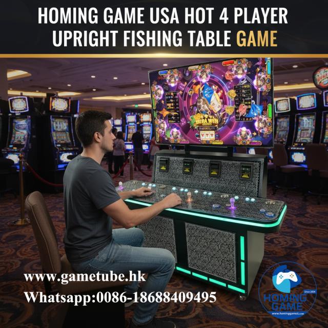 HomingGame Factory America Best Selling 4 Player Upright Fishing Game Machine — Commercial Fishing Table Game Machine | OEM Fishing Game Supplier