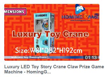 Crazy Toy Big Claw Crane Prize Game Machine