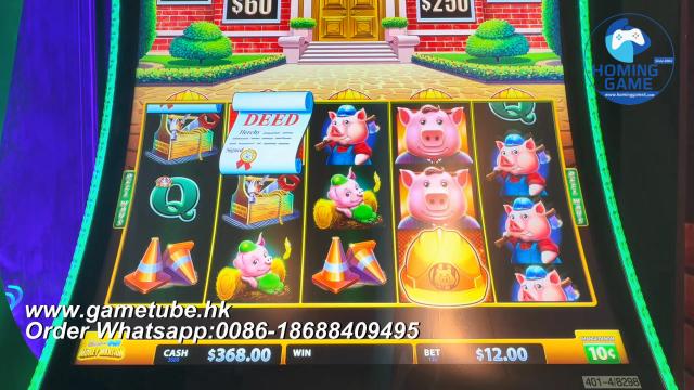 Factory Price Hard Hat Edition Huff n Puff Slot Machine – HomingGame Deluxe Casino Cabinet for Sale