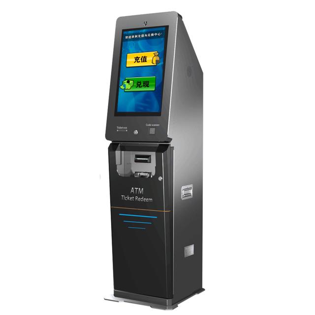 Smart Automated Arcade Cash Kiosk – Self-Service Recharge & Ticket Redemption ATM Terminal for 32 inch Slot Game And 43 inch Slot table game machine Smart Automated Arcade Cash Kiosk – Self-Service Recharge & Ticket Redemption ATM Terminal for 32 inch Slot Game And 43 inch Slot table game machine