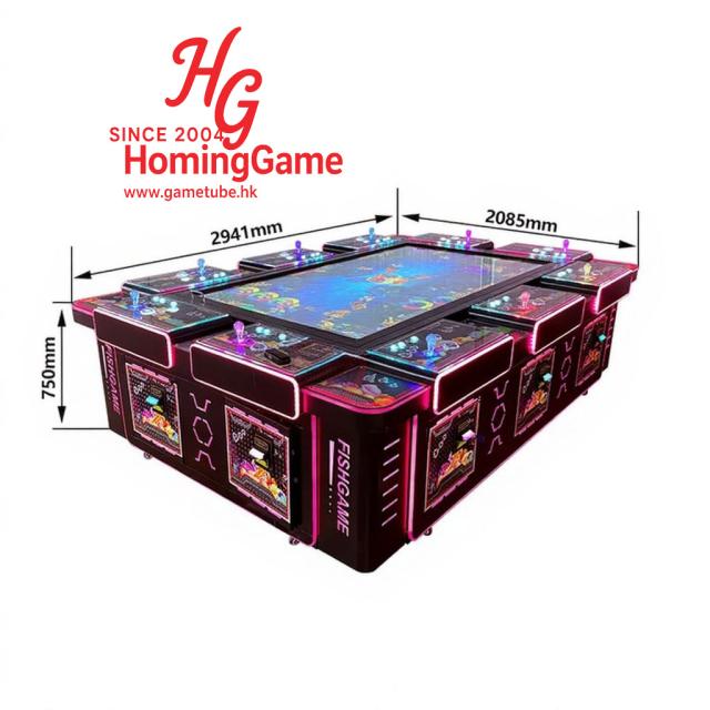 86 Inch 10 Player Skilled Fish Hunter Arcade Game Table by HomingGame | Factory Direct Fishing Game Machine