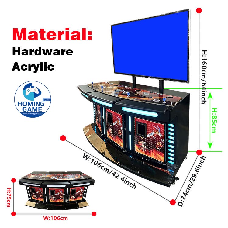 Wholesale 3 Player Fishing Table Arcade Fish Game Machine – 55-Inch Metal Cabinet, IGS Software, ICT Bill Acceptor & Custom Fish Games Board for Sale | HomingGame Factory