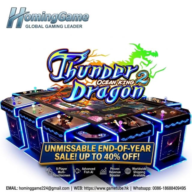HomingGame High-Profit 8/10 Player Fishing Game Machine Ocean King 2 Thunder Dragon Fishing Game Machine Arcade Fishing Table Game Machine for Sale
