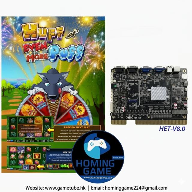 HomingGame Factory Direct Multi Game 2 in 1 Huff N Puff Even More Puff Vertical Skill Game Board HET 8.0 Software for Slot Machine HomingGame Factory Direct Multi Game 2 in 1 Huff N Puff Even More Puff Vertical Skill Game Board HET 8.0 Software for Slot Machine