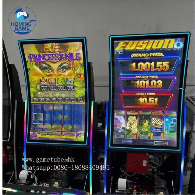 HomingGame 43 Inch Curved Metal Arcade Machine 4K Touch Screen Skill Game Cabinet for Fusion Link Fire Link Casino Slot Software HomingGame 43 Inch Curved Metal Arcade Machine 4K Touch Screen Skill Game Cabinet for Fusion Link Fire Link Casino Slot Software