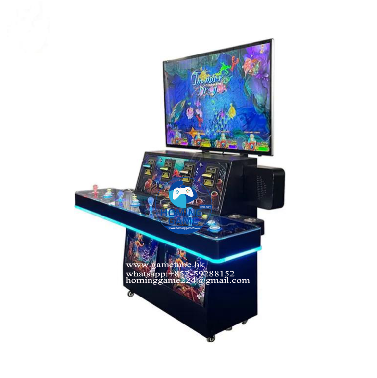 Wholesale 4 Player Stand-Up Fish Hunter Game Cabinet with 55-Inch HD LG Monitor | HomingGame