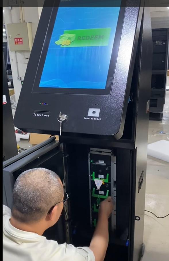 Smart Automated Arcade Cash Kiosk – Self-Service Recharge & Ticket Redemption ATM Terminal for 32 inch Slot Game And 43 inch Slot table game machine Smart Automated Arcade Cash Kiosk – Self-Service Recharge & Ticket Redemption ATM Terminal for 32 inch Slot Game And 43 inch Slot table game machine