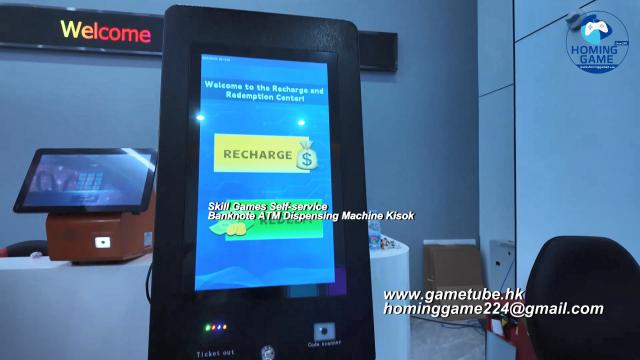 2026 New Arrival | Industrial Self-Service Banknote & Ticket Redemption Kiosk Terminal For 43 Inch Skill Slot Table Game Machine And Amusement Machine