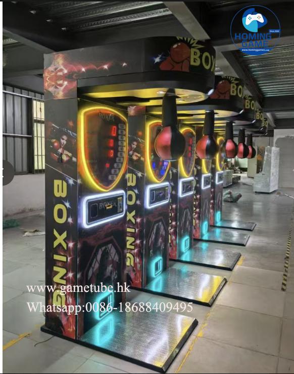 HomingGame Ultimate Big Punch Boxing Game Machine Coin Operated Ticket Redemption Boxer Fighter Game Machine with Punch Bag for Arcade Game Center