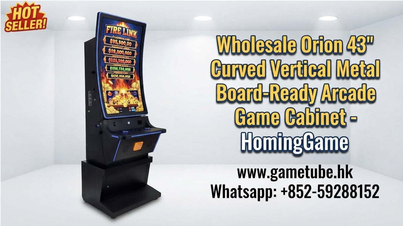 Wholesale Orion 43" Curved Vertical Metal Board-Ready Arcade Game Cabinet – HomingGame Wholesale Orion 43" Curved Vertical Metal Board-Ready Arcade Game Cabinet – HomingGame