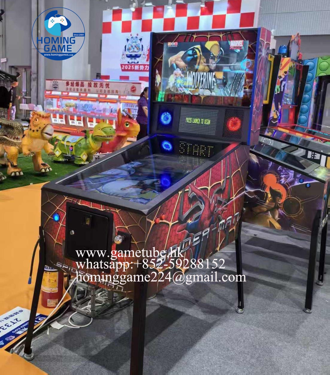 HomingGame Factory - 4K 49-Inch Full Size Digital Virtual Pinball Game Machine for FEC & Mall Amusement