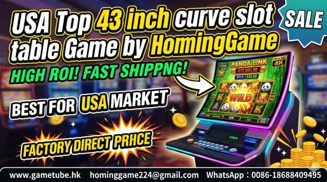 HomingGame 43" Curve Skill Slot Machine Cabinet – Ultra HD Touch Screen Curve 43 Inch Curve Slot Table Game Machine for Skill & Nudge Games HomingGame 43" Curve Skill Slot Machine Cabinet – Ultra HD Touch Screen Curve 43 Inch Curve Slot Table Game Machine for Skill & Nudge Games