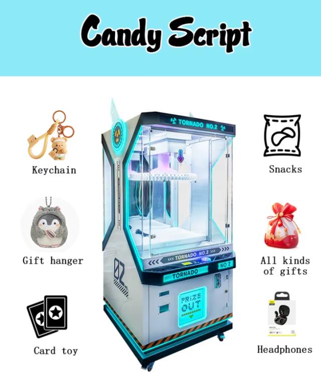 USA Hot Coin Operated Tornado Clip Spin Prize Redemption Game Machine | HomingGame Factory Supply
