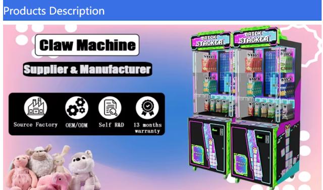 HoimingGame Brick Stacker Arcade Gift Prize Machine Equipment Indoor Custom Prize Redemption Game