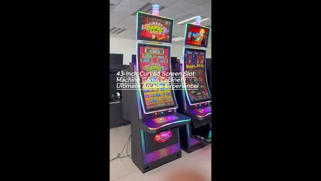 43-Inch Curved Screen Slot Machine Game Cabinet | Ultimate Arcade Experience!               (Order Call Whatsapp:0086-18688409495)
