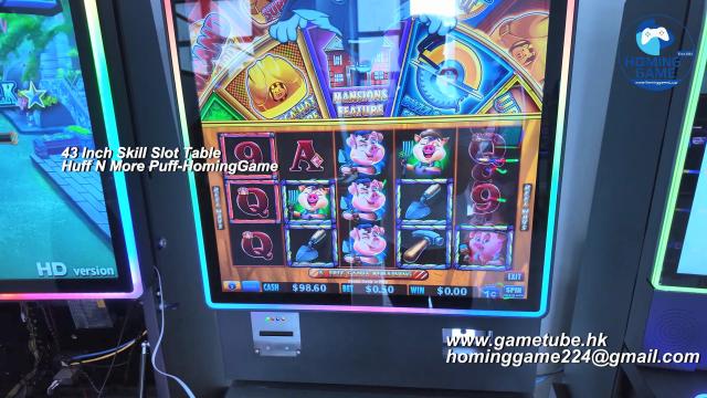 [2026 Hot Sale] 43 Inch Skill Slot Table Game Machine Huff N' Puff & Huff N' More Puff 2-in-1 Multiple Slot Game