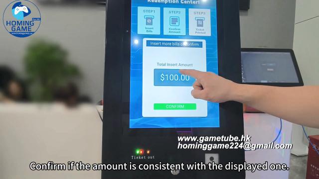 Smart Automated Arcade Cash Kiosk – Self-Service Recharge & Ticket Redemption ATM Terminal for 32 inch Slot Game And 43 inch Slot table game machine Smart Automated Arcade Cash Kiosk – Self-Service Recharge & Ticket Redemption ATM Terminal for 32 inch Slot Game And 43 inch Slot table game machine