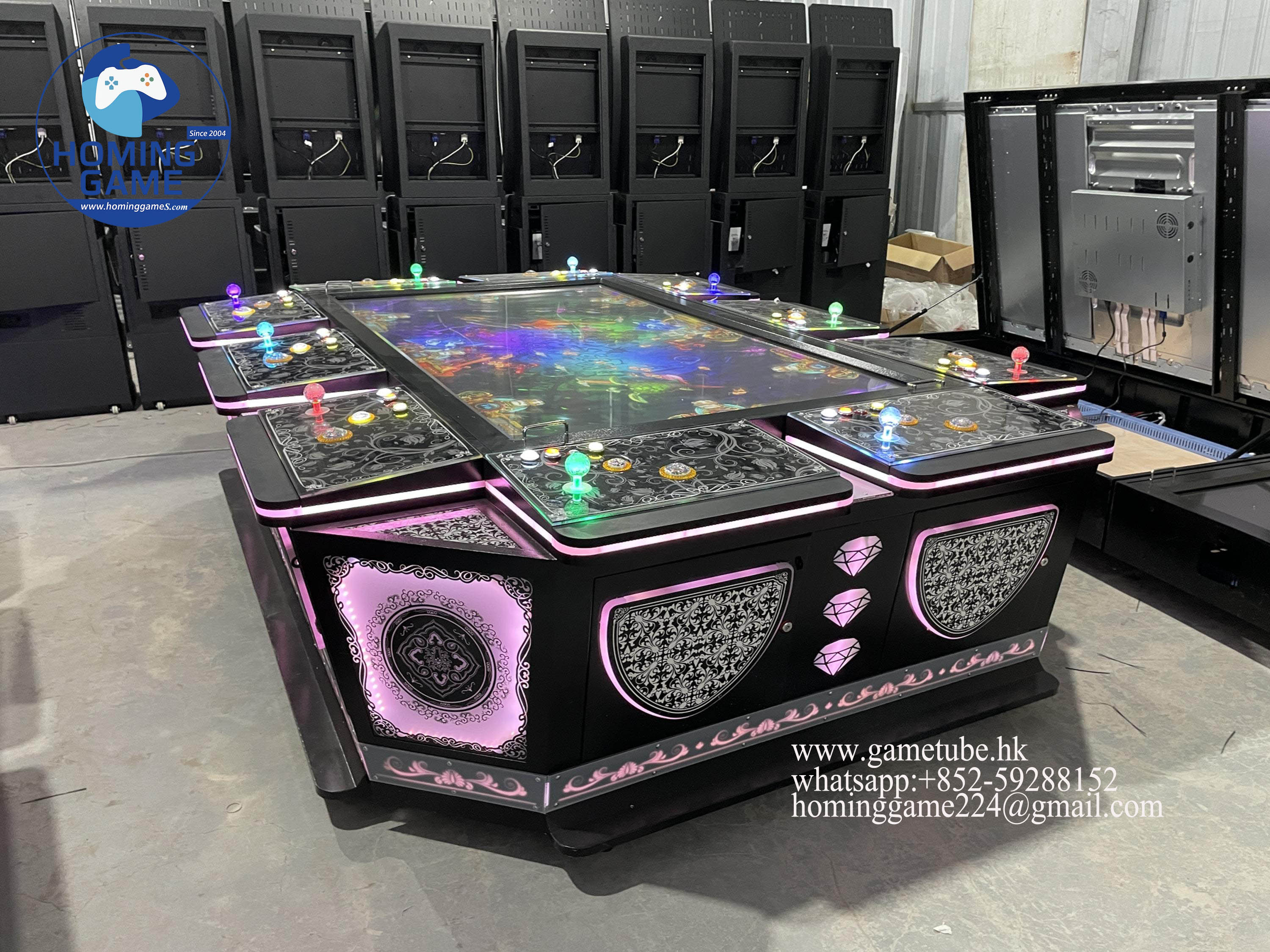 HomingGame 86/98-Inch 10-Player Arcade Fishing Game Machine – High-Performance Fish Hunter Table with Adjustable Difficulty HomingGame 86/98-Inch 10-Player Arcade Fishing Game Machine – High-Performance Fish Hunter Table with Adjustable Difficulty