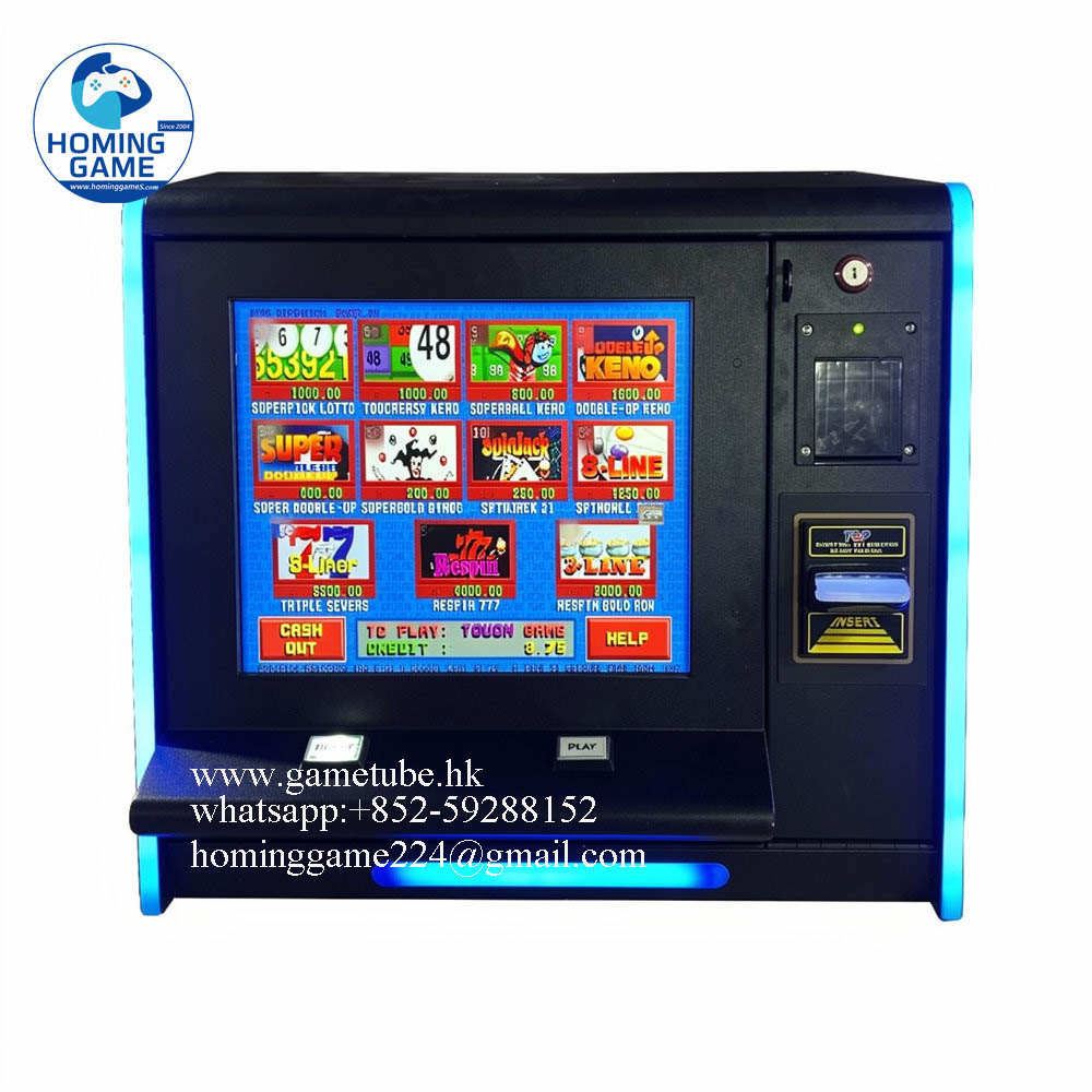 HomingGame 19 Inch Table Top Metal Cabinet Video Game Machine – Compatible with Pot O Gold, American Roulette, Texas Keno & WMS Systems, Coin Operated Mini Arcade Vending Machine HomingGame 19 Inch Table Top Metal Cabinet Video Game Machine – Compatible with Pot O Gold, American Roulette, Texas Keno & WMS Systems, Coin Operated Mini Arcade Vending Machine