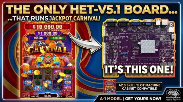 Jackpot Carnival 3-in-1 Skill Game Board | HET Vertical Slot Machine Motherboard | High-Performance Arcade PCB by HomingGame Factory Jackpot Carnival 3-in-1 Skill Game Board | HET Vertical Slot Machine Motherboard | High-Performance Arcade PCB by HomingGame Factory