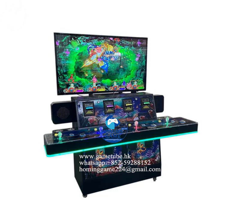 Wholesale 4 Player Stand-Up Fish Hunter Game Cabinet with 55-Inch HD LG Monitor | HomingGame