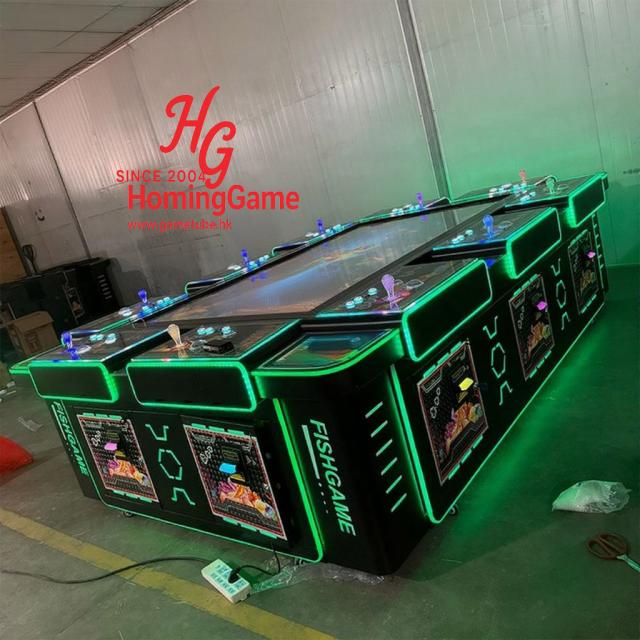 86 Inch 10 Player Skilled Fish Hunter Arcade Game Table by HomingGame | Factory Direct Fishing Game Machine