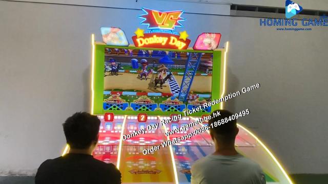 2026 Wholesale Donkey Day Horse Racing Game Machine - 4-Player Ticket Redemption Arcade Racing Machine