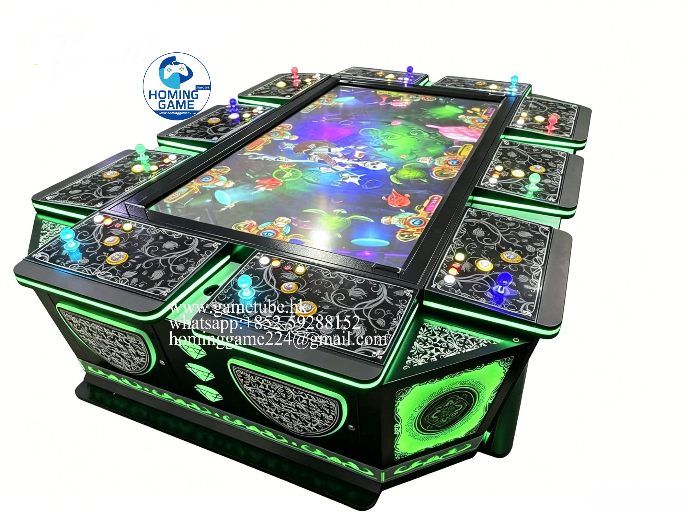 HomingGame Factory 10 Players 85 Inch Fishing Table Game Machine Ocean King Coin Operated Fish Arcade Game Cabinet for Commercial Game Room HomingGame Factory 10 Players 85 Inch Fishing Table Game Machine Ocean King Coin Operated Fish Arcade Game Cabinet for Commercial Game Room